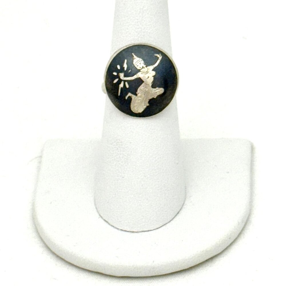 Siam (Thailand) Sterling Silver Ring Goddess Mekhala - Size 6.5